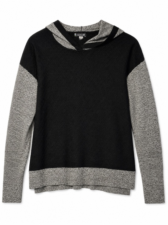 Smartwool Tops - Smartwool Shadow Pine Hoodie‎ Sweater Merino Blend Black Gray Small